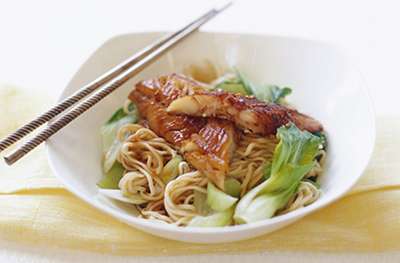 Teriyaki Fish With Pak Choi and Noodles