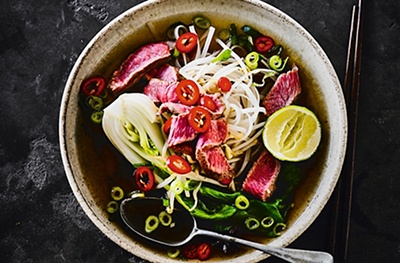 Vietnamese beef pho soup