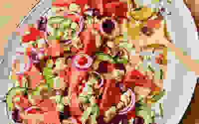 Watermelon Greek salad