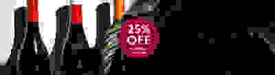 25% off 6 bottles or more*