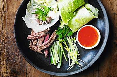 Asian steak lettuce wraps - new recipe