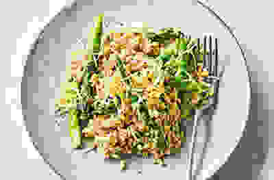 Asparagus & barley risotto