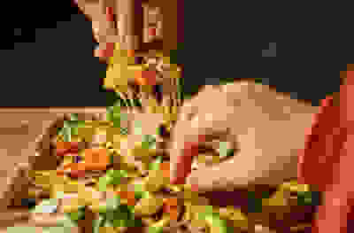 Avocado & sweet potato nachos