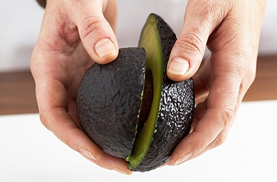 Cutting an avocado