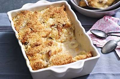 Banana & coconut bread and butter pudding