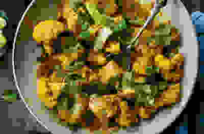 Bangladeshi fish & cauliflower curry