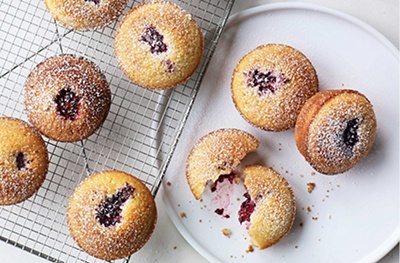 Blackberry and almond friands