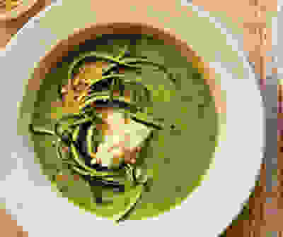 Boursin & greens soup