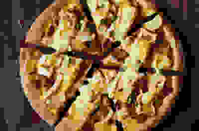 Camembert 'tartiflette' pizza