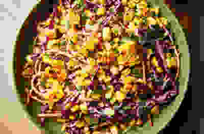 Charred corn & apple slaw