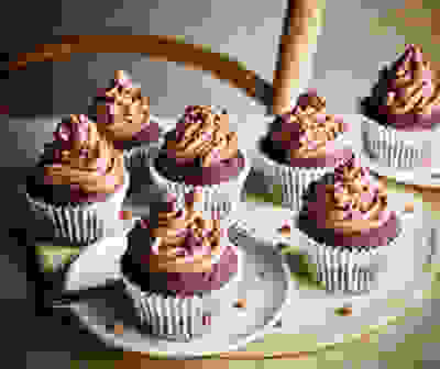 Chocolate Biscoff cupcakes