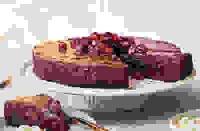 Chocolate & cranberry torte