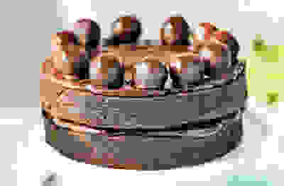 Chocolate truffle simnel cake