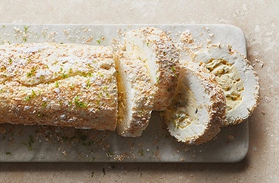 Coconut & passion fruit roulade