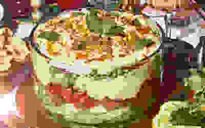 Coronation chicken potato salad