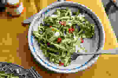 Crab & asparagus salad