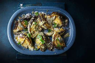 Roasted cabbage with anchoïade