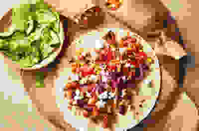 Fast bean burritos