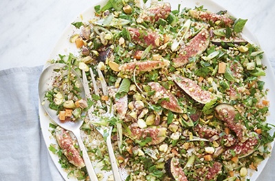 Fig, pistachio and mint tabbouleh