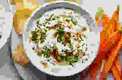 French onion dip with gremolata