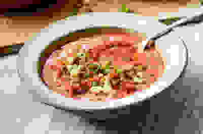 Gazpacho with paprika crumbs