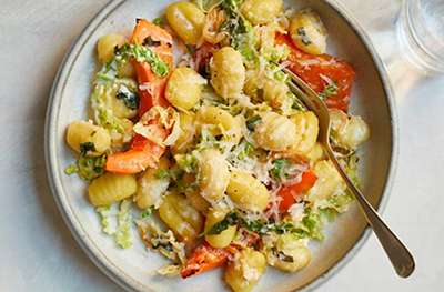 Gnocchi with squash, sage and savoy cabbage