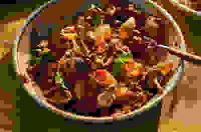 Gochujang ragù with pasta & shiitake