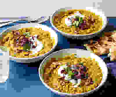 Gunpowder-spiced dal