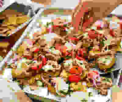 Gyros-inspired loaded potatoes