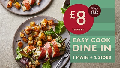 £8 Easy Cook Dine In - 1 Main + 3 Sides