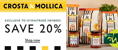 Save 20% on Crosta & Mollica - Exclusive to mywaitrose members - shop now