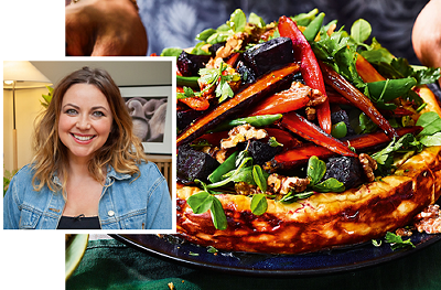 Charlotte Church  |  31 MAY | SAVOURY CHEESECAKE WITH BALSAMIC GLAZED VEGETABLES