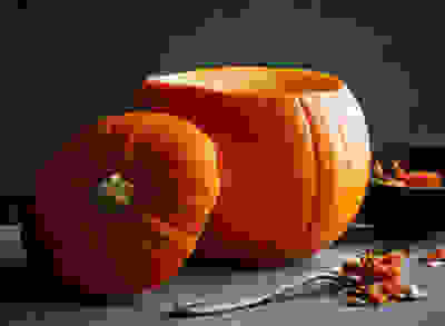 Image of pumpkin scooped out