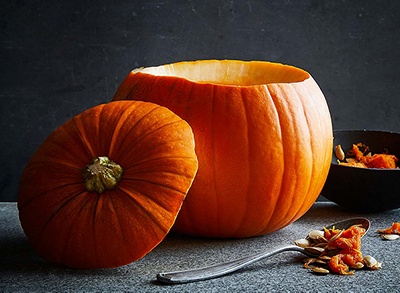 Image of pumpkin scooped out