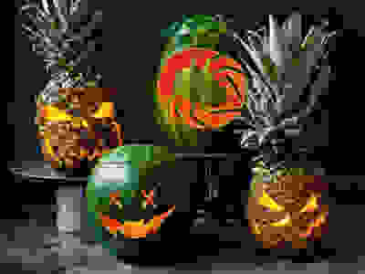 Image of fruit carvings