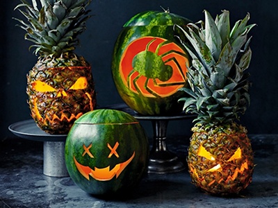 Image of fruit carvings