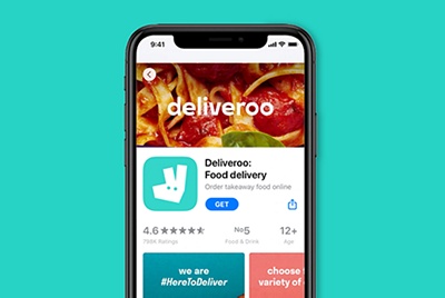 Image of Deliveroo app in apple store
