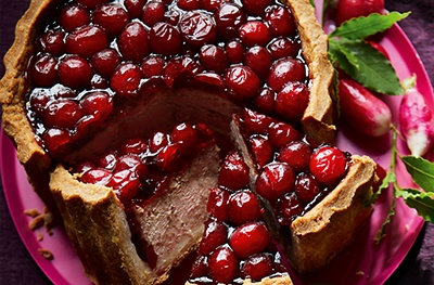 Pork, Turkey & Cranberry Pie