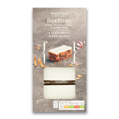 Free From Iced Fruit Cake Slices