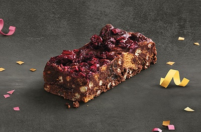 NEW! Free From Chocolate, Sour Cherry & Ginger Tiffin Slices
