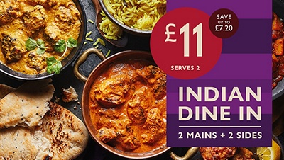 £11 Indian Meal Deal - 2 mains + 2 sides