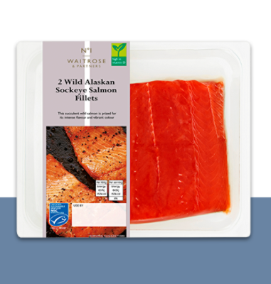 2 Wild Alaskan Sockeye Salmon Fillets