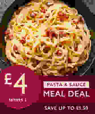 £4 Fresh pasta & sauce Meal Deal | Choose 1 pack of fresh pasta + 1 sauce