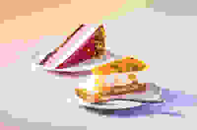 Neapolitan Cheesecake and Mango & Passionfruit Cheesecake