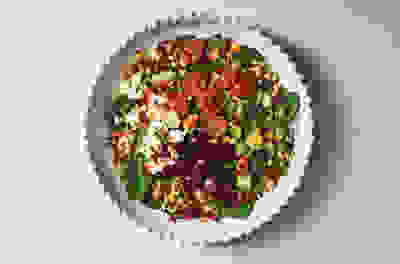 Feta & Grain Salad with Harissa Dressing