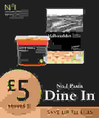 £5 No.1 Pasta dine in - save up to £1.35 - serves 2