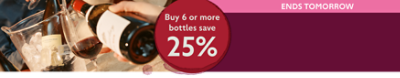 Buy 6 or more bottles save 25% - Ends tomorrow
