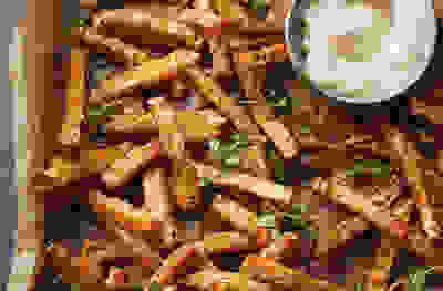 Smoky celeriac chips