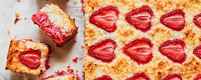 Image of Strawberry coconut ice squares