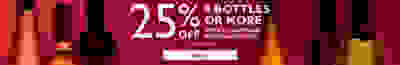 25% off 6 bottles or more